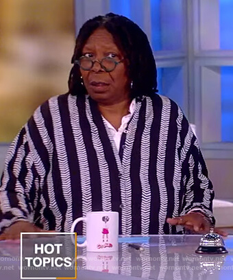 Whoopi’s striped long tunic on The View