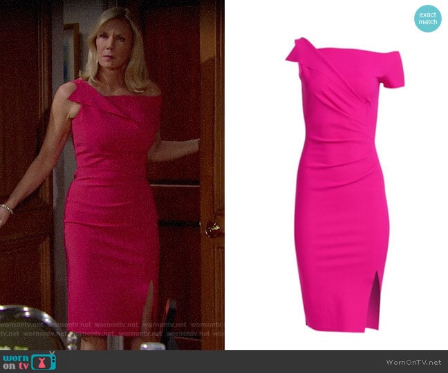 Chiara Boni La Petite Robe Affie Ruched Dress worn by Brooke Logan (Katherine Kelly Lang) on The Bold and the Beautiful