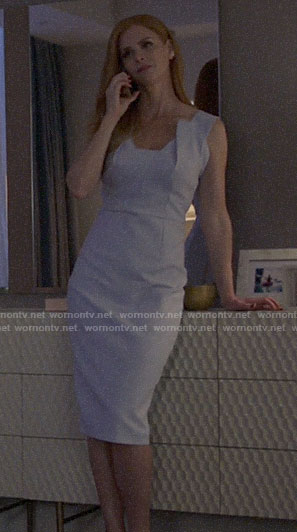 Donna’s light blue sheath dress on Suits