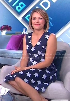 Dylan’s blue star print dress on Today