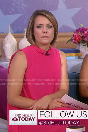Dylan’s pink sleeveless chiffon dress on Today