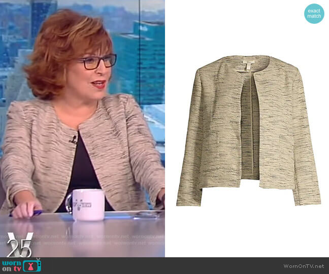 Eileen Fisher Cotton Roundneck Cropped Jacket worn by Joy Behar on The View