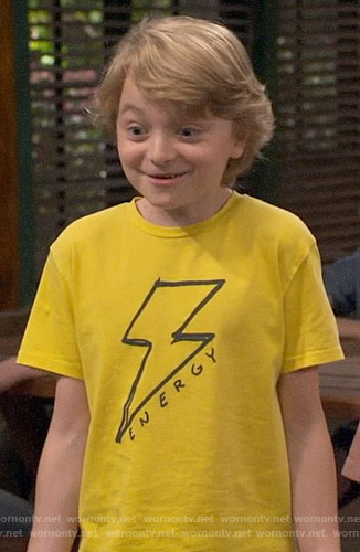 Finn’s yellow Energy tee on Bunkd