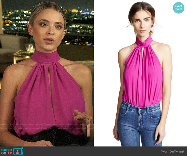 Fleur du Mal Keyhole Draped Bodysuit worn by Kaitlynn Carter (Kaitlynn Carter) on The Hills New Beginnings