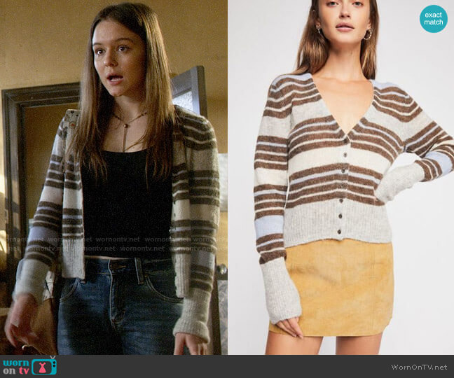 Free People Kinsley Cardi worn by Matty Ross (Izabela Vidovic) on Veronica Mars