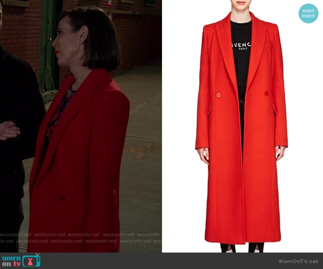 Givenchy Wool Double Breasted Coat worn by Diana Trout (Miriam Shor) on Younger