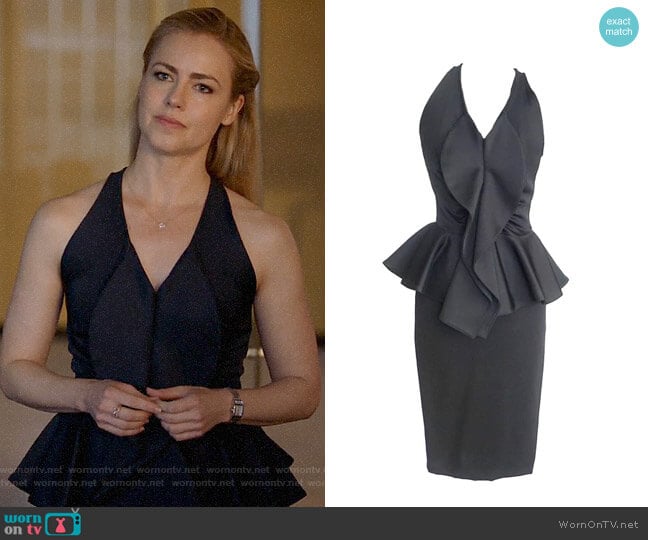 Givenchy Ruffled Peplum Dress worn by Katrina Bennett (Amanda Schull) on Suits