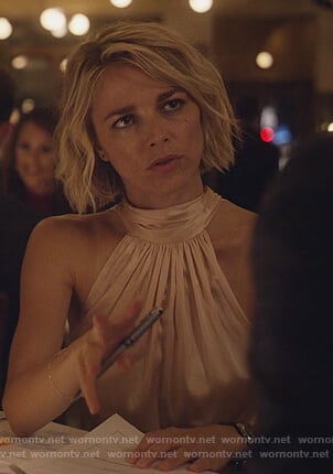 Lizzie’s pink halter top on Instinct
