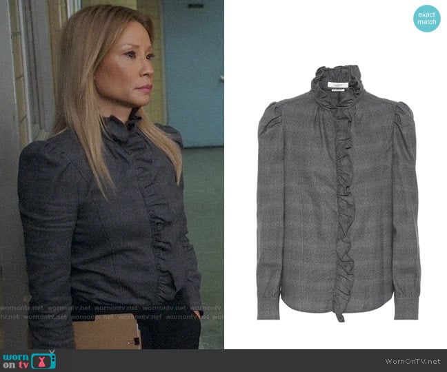 Isabel Marant Etoile Dules Blouse worn by Joan Watson (Lucy Liu) on Elementary