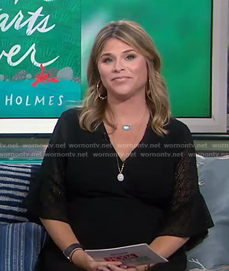 Jenna’s black eyelet maternity dress on Today