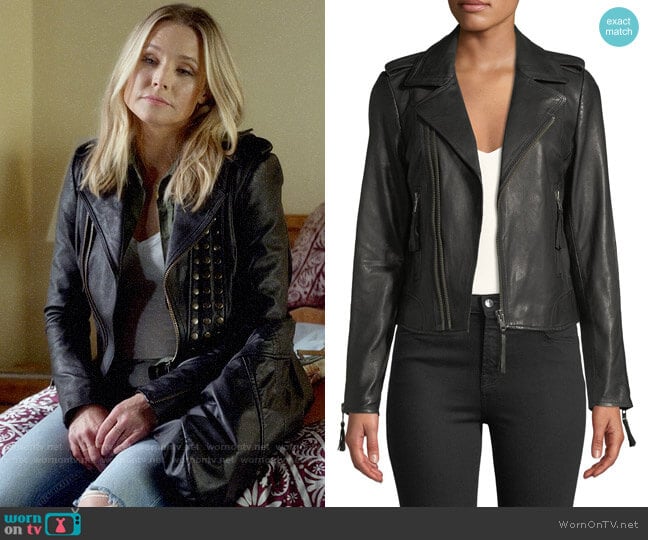Joie Ailey Leather Jacket worn by Veronica Mars (Kristen Bell) on Veronica Mars