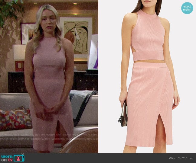 Jonatha Simkhai Racer Knit Tank worn by Flo Fulton (Katrina Bowden) on The Bold and the Beautiful
