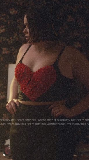 Kat’s heart bustier top on Euphoria