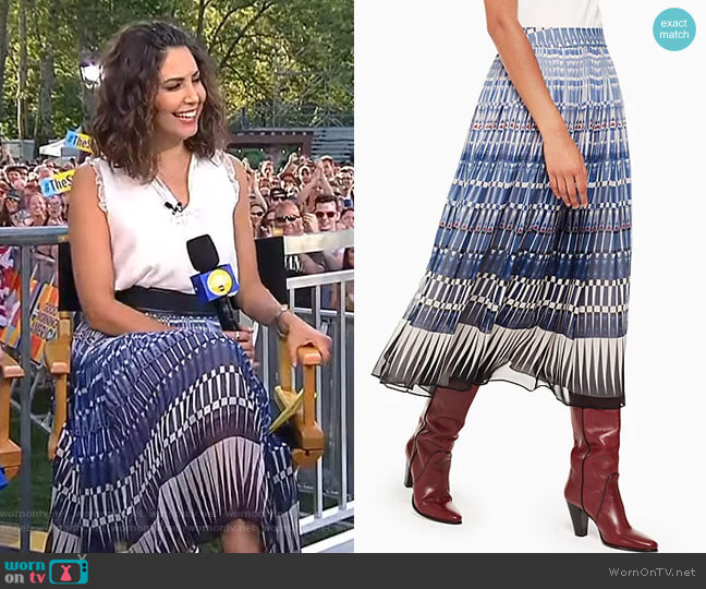Kate Spade Deco Beale Skirt worn by Cecilia Vega on Good Morning America