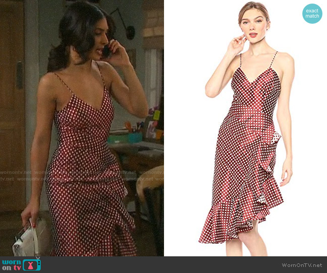Keepsake Love Light Ruffled Slip Dress worn by Gabi Hernandez (Camila Banus) on Days of our Lives