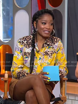 Keke’s floral and leopard print shirt on GMA Strahan And Sara