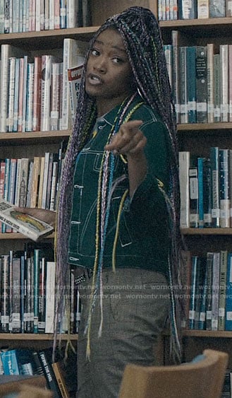 Kym’s green denim jacket on Scream