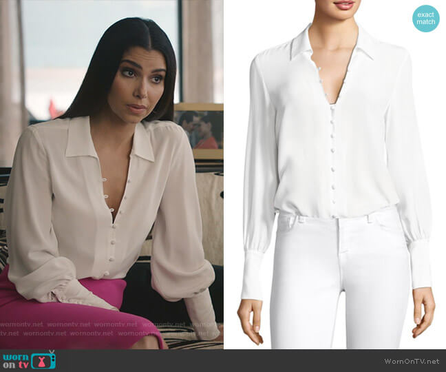 L'Agence Naomi Blouse worn by Gigi Mendoza (Roselyn Sánchez) on Grand Hotel