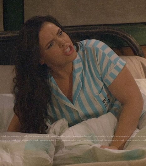 Lou’s striped Nap Queen pajamas on Bunkd