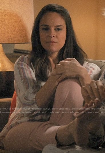 Luisa’s metallic striped top on Jane the Virgin