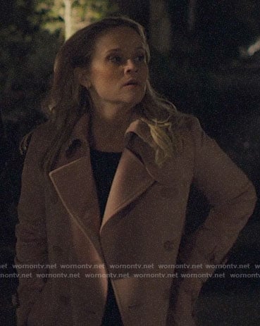 Madeline’s pink trench coat on Big Little Lies