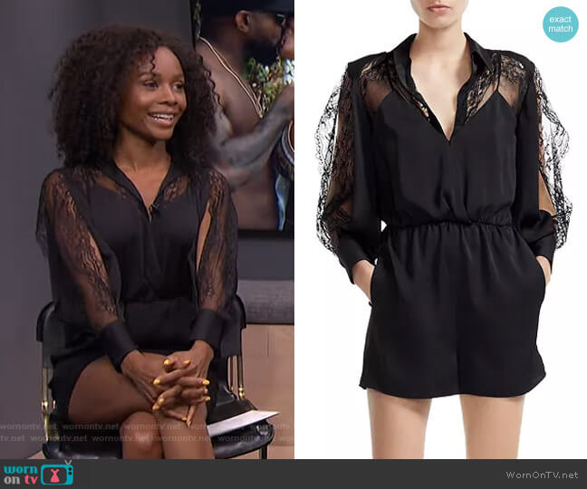 Maje Ines Romper worn by Zuri Hall on E! News