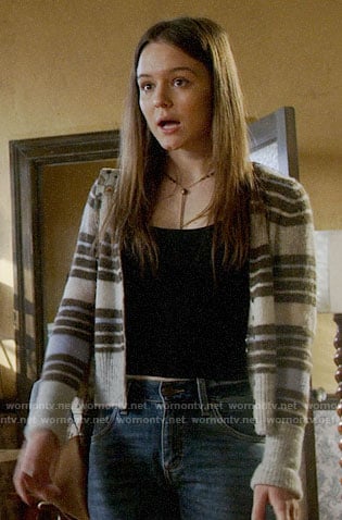 Matty’s striped cardigan on Veronica Mars