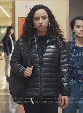 Moe’s black Adidas puffer jacket on Trinkets