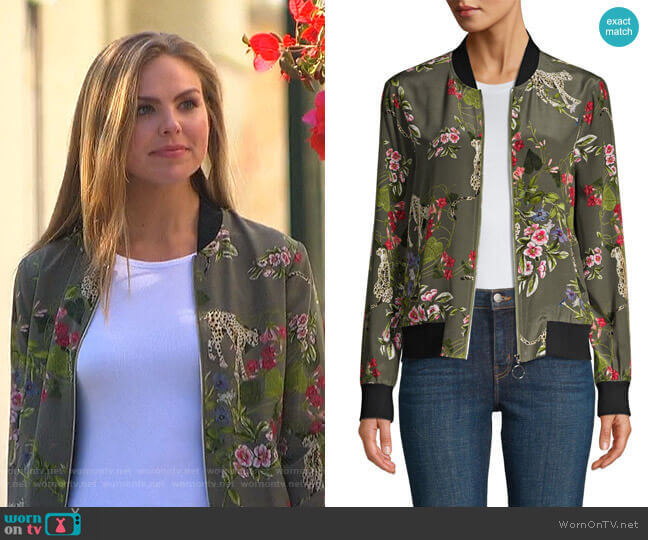 L'Agence Ollie Bomber Jacket worn by Hannah Brown on The Bachelorette