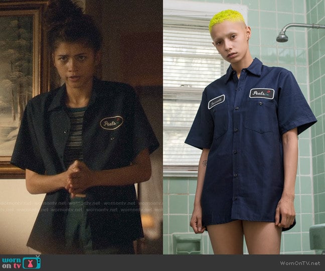 Peels Short Sleeve Shirt worn by Rue Bennett (Zendaya) on Euphoria