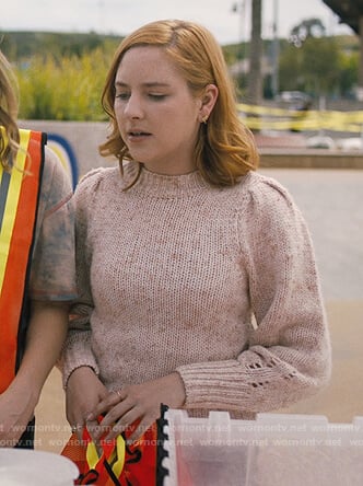 Violet’s pink sweater on Light as a Feather