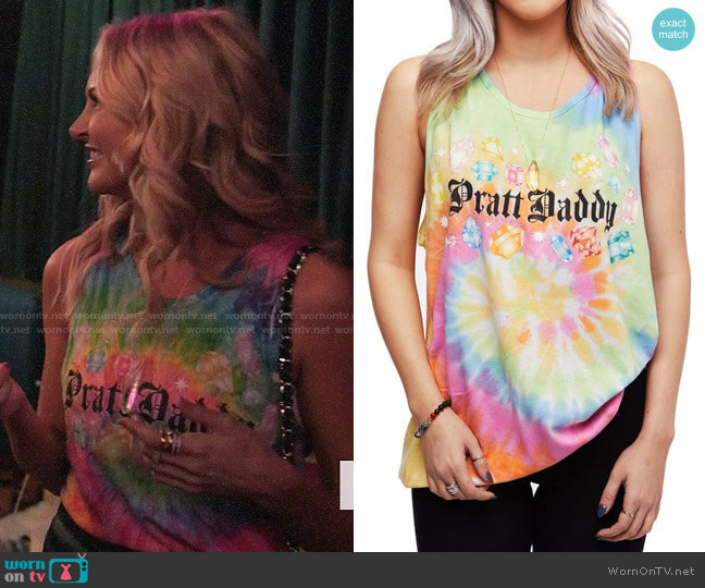Pratt Daddy Crystals Pastel Tie Dye Tank worn by Stephanie Pratt (Stephanie Pratt) on The Hills New Beginnings