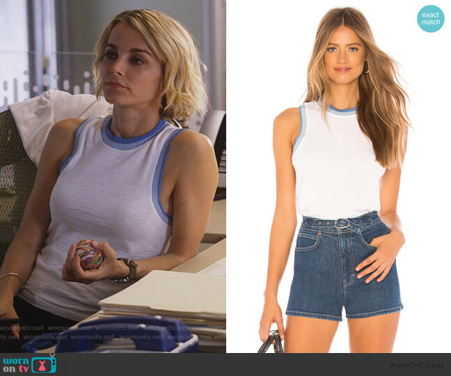 Rag and Bone Jolie Tank worn by Lizzie Needham (Bojana Novakovic) on Instinct