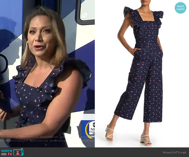 Rebecca Taylor Farren Jumpsuit worn by Ginger Zee on Good Morning America