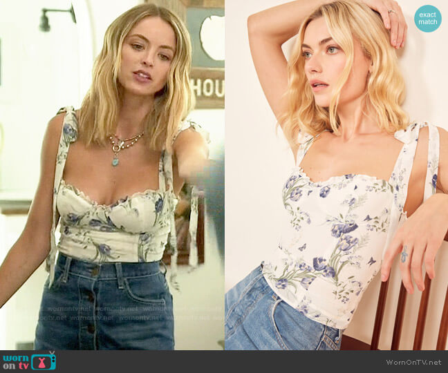 Reformation Blanca Top in Delilah worn by Kaitlynn Carter (Kaitlynn Carter) on The Hills New Beginnings