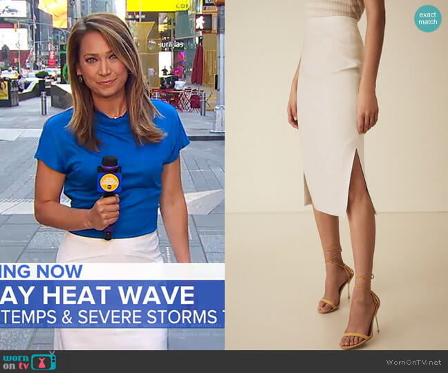 Reiss Roxanne Skirt worn by Ginger Zee on Good Morning America