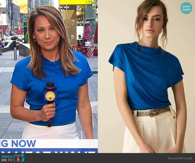 Reiss Pax Top worn by Ginger Zee on Good Morning America