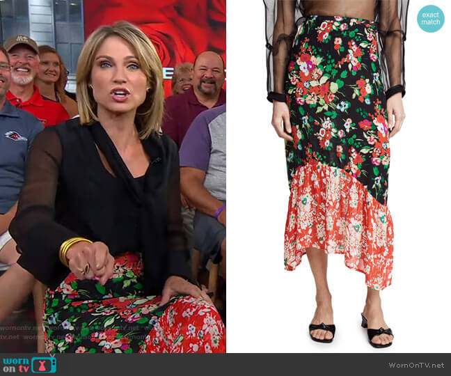 Rixo Leandra Skirt worn by Amy Robach on Good Morning America
