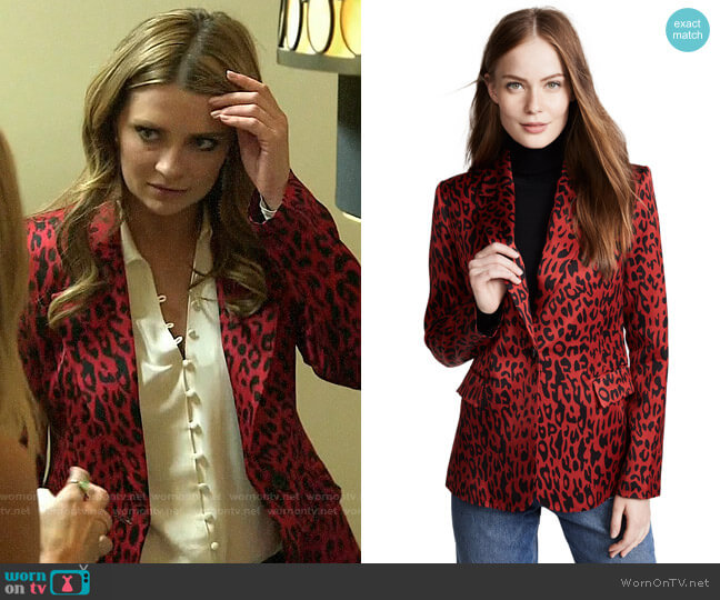 Robert Rodriguez Leopard Blazer worn by Mischa Barton (Mischa Barton) on The Hills New Beginnings