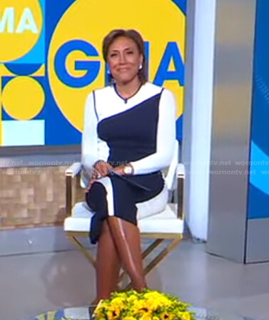 Robin’s wave colorblock dress on Good Morning America