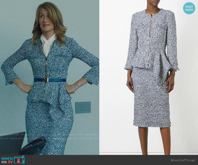 Roland Mouret Delen Jacket worn by Renata Klein (Laura Dern) on Big Little Lies