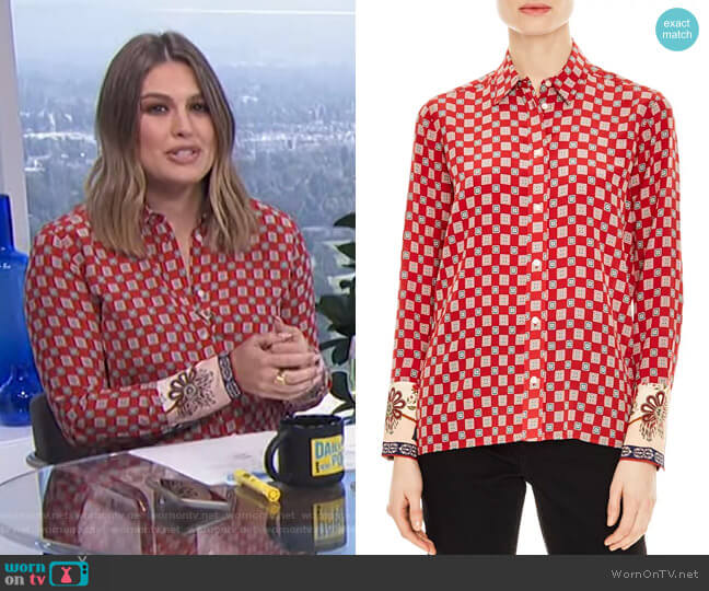 Sandro Nella Shirt worn by Carissa Loethen Culiner on E! News