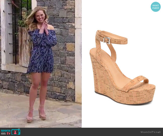 Schutz Eduarda Platform Wedge Sandal worn by Hannah Brown on The Bachelorette