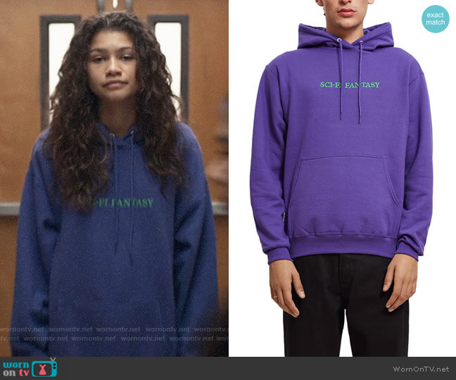 WornOnTV: Rue's purple Sci Fi Fantasy hoodie on Euphoria Zendaya - Main Image