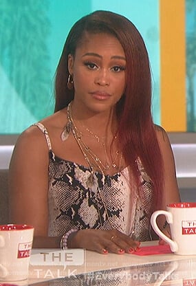 Eve’s snake print cami on The Talk
