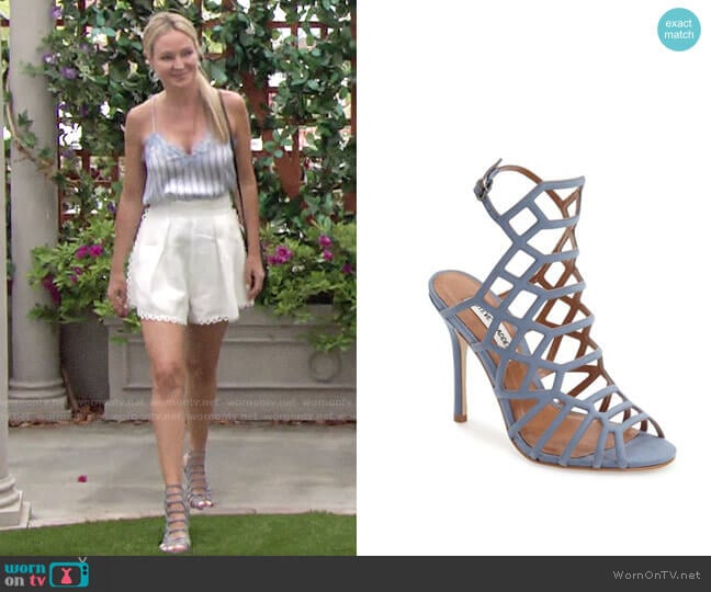 Steve Madden Slithur Sandals worn by Sharon Newman (Sharon Case) on The Young and the Restless
