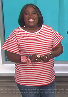 Sheryl’s striped tee on The Talk