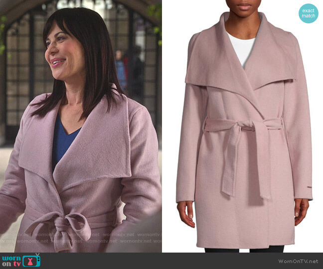 T Tahari Ellie Coat worn by Cassandra Nightingale (Catherine Bell) on Good Witch