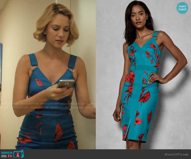 Ted Baker Jordja Dress worn by Petra Solano (Yael Grobglas) on Jane the Virgin