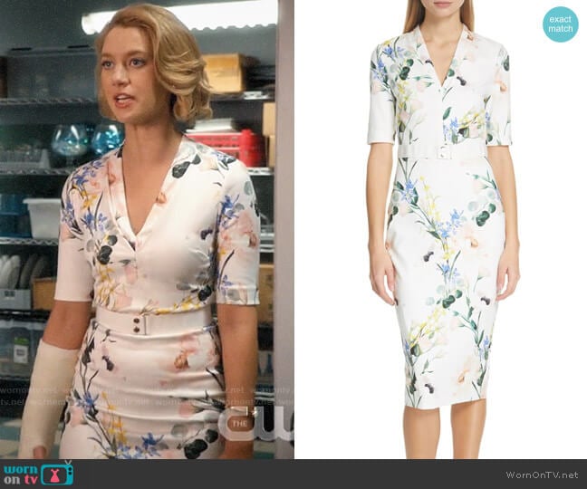 Ted Baker Lylli Dress worn by Petra Solano (Yael Grobglas) on Jane the Virgin